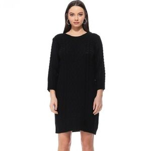 NWOT ViVi by Violet Weekend Black with Speckles Sweater Dress Size L